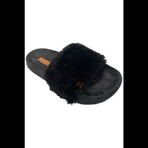 Puma Women's Leadcat Glory Slide Sandal Puma Black/Vibrant Orange - Medium